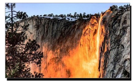 کیلی فورنیا کی عجیب و غریب جلتی آبشار